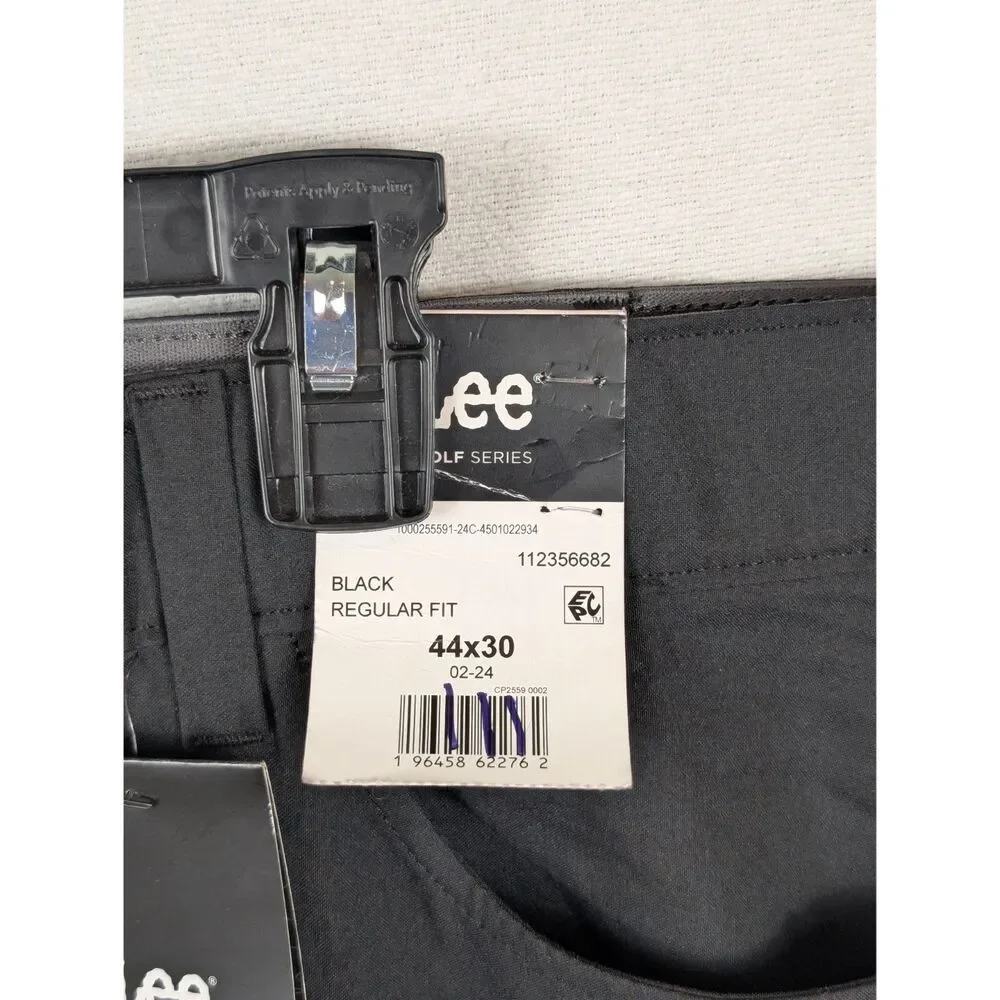Lee Golf Series Pants Regular Fit Regular Taper Black Men's Size 44x30 NWT